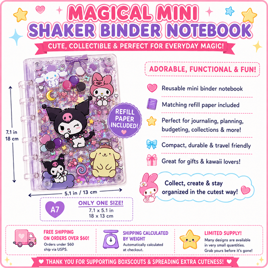 A7 Acrylic Shaker Notebooks